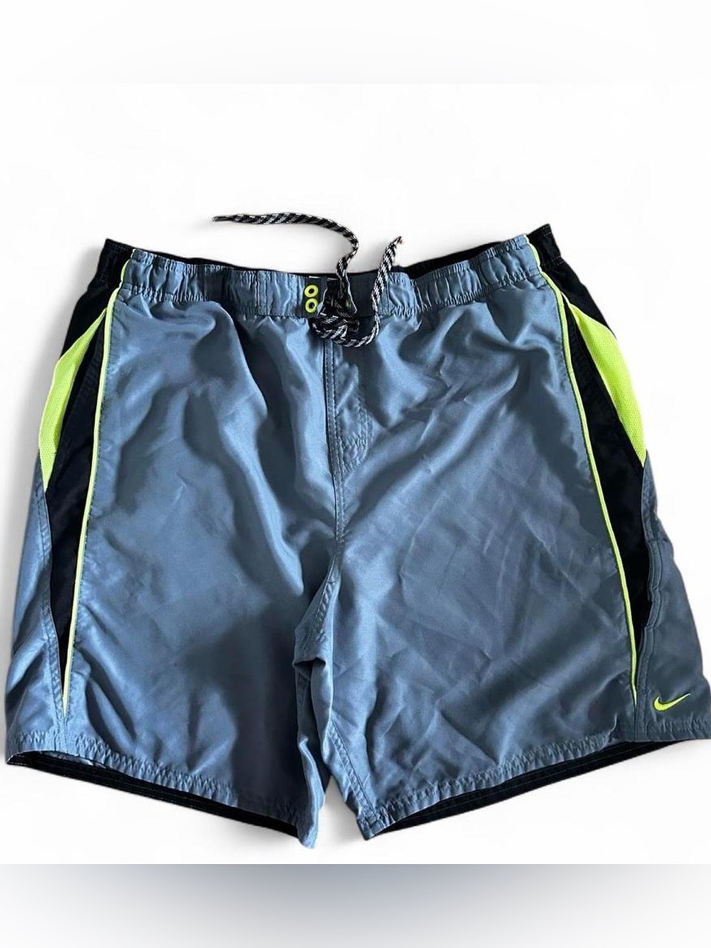Nike grey and yellow gym Mesh Shorts for men XL